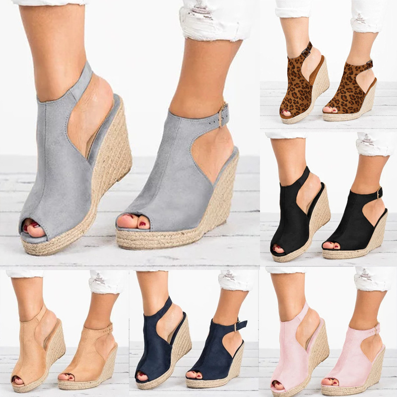 Wedge Espadrille Women - Sandały na obcasie dla kobiet lato