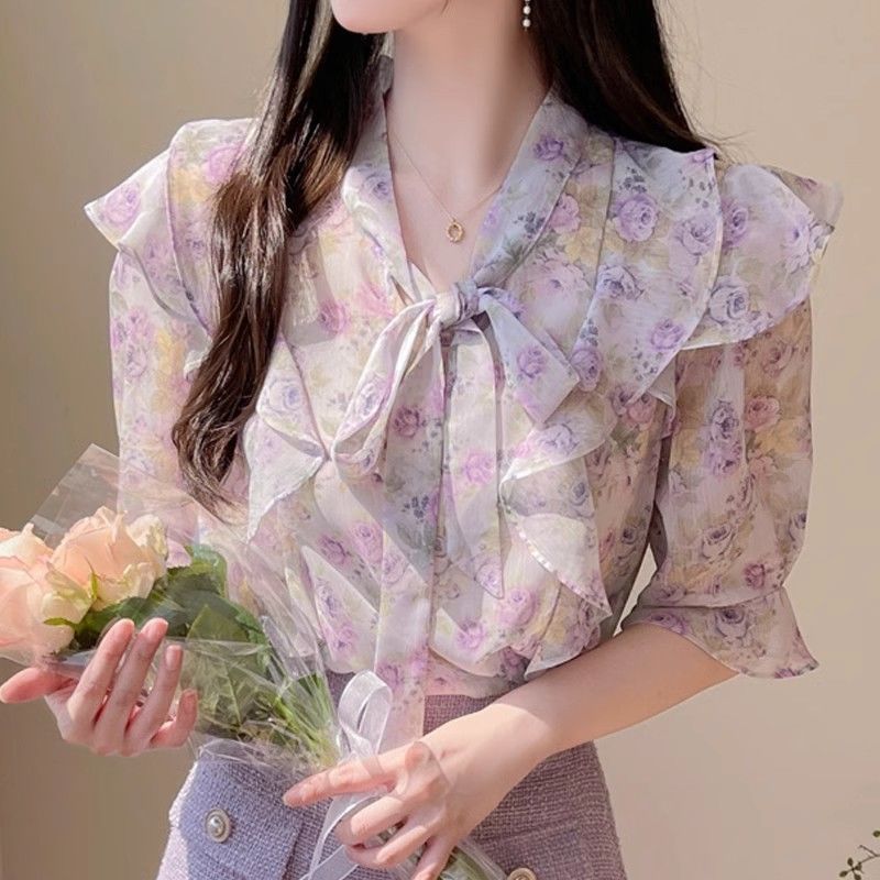 Damska bluzka z krótkim rękawe – Romper Floral Print recenzja i cena