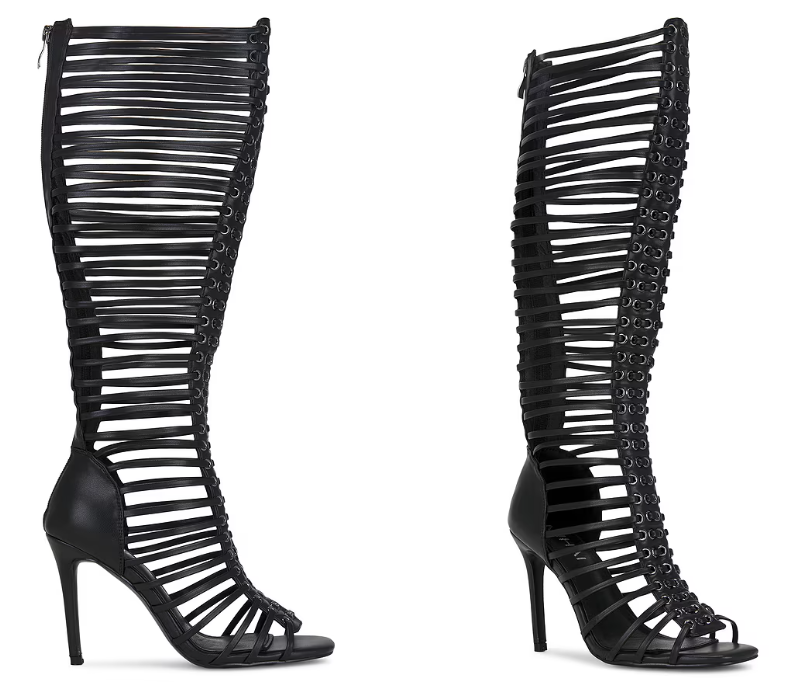 Damskie Czarne Sandały Botki n – Sandal Strappy Heeled recenzja i cena