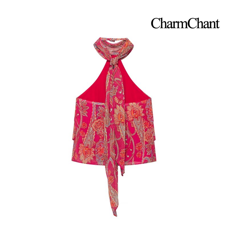 CHARMCHANT Damski Zestaw Dwucz – Romper Floral Print recenzja i cena