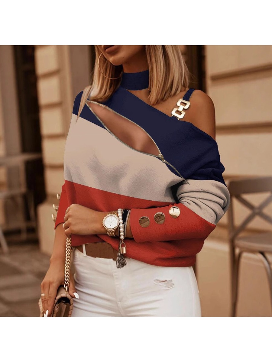 Damska bluzka z długim rękawem – Blouse Off Shoulder recenzja i cena