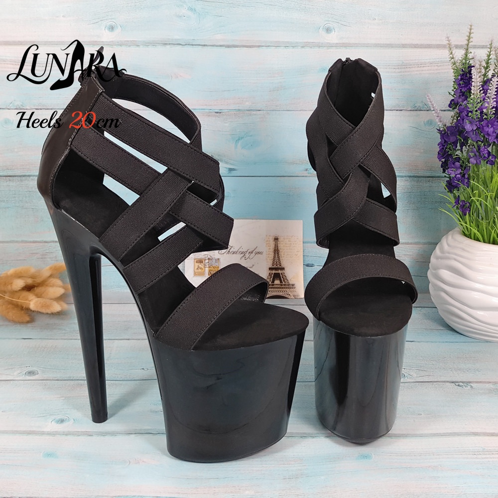 Damskie czarne sandały na plat – Sandal Strappy Heeled recenzja i cena
