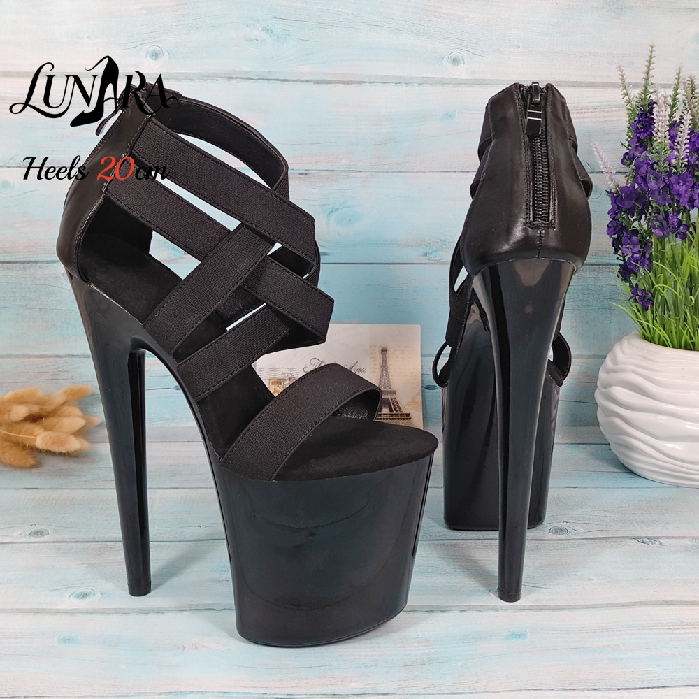 Damskie czarne sandały na plat – Sandal Strappy Heeled recenzja i cena