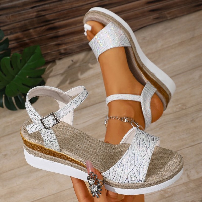 Sandały na koturnie damskie bi – Wedge Espadrille Women recenzja i cena